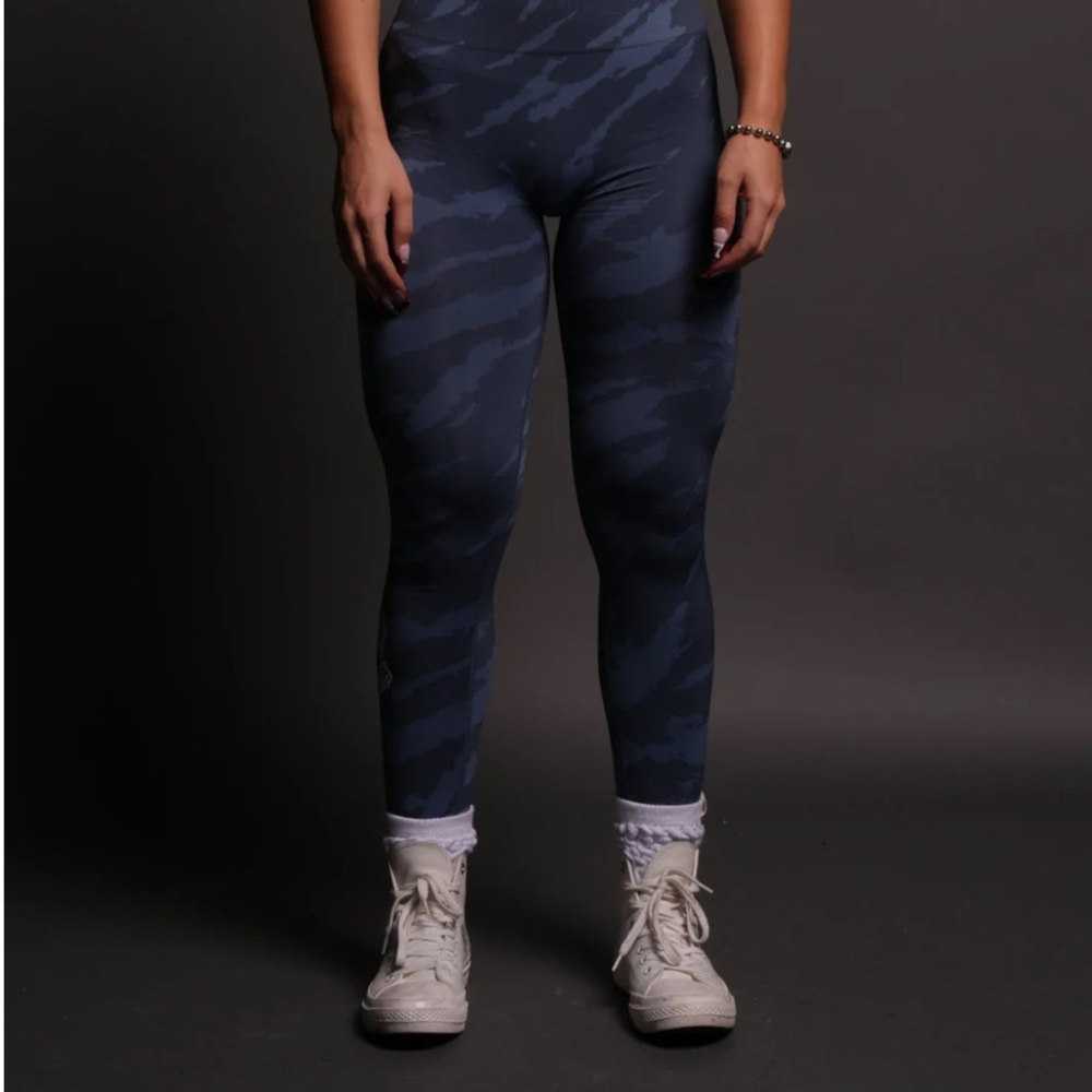 Blue Camouflage Leggings